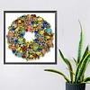 >SALE<5D DIY Partial Special Shaped Drill Diamond Painting Xmas Wreath Kit 30x30cm
