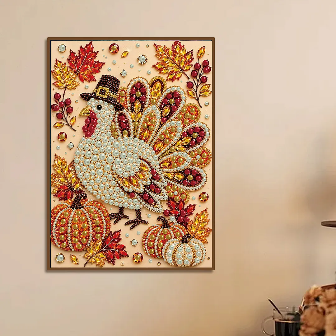 Pearl Painting Kit for Adults Thanksgiving Turkey