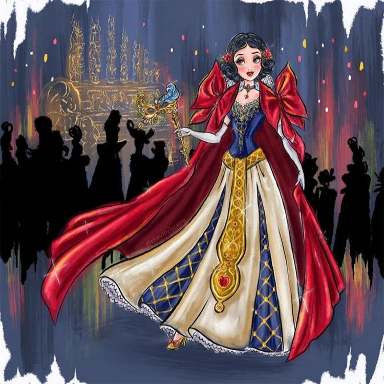 Snow White 30*30CM(Canvas) Full Round Drill Diamond Painting gbfke