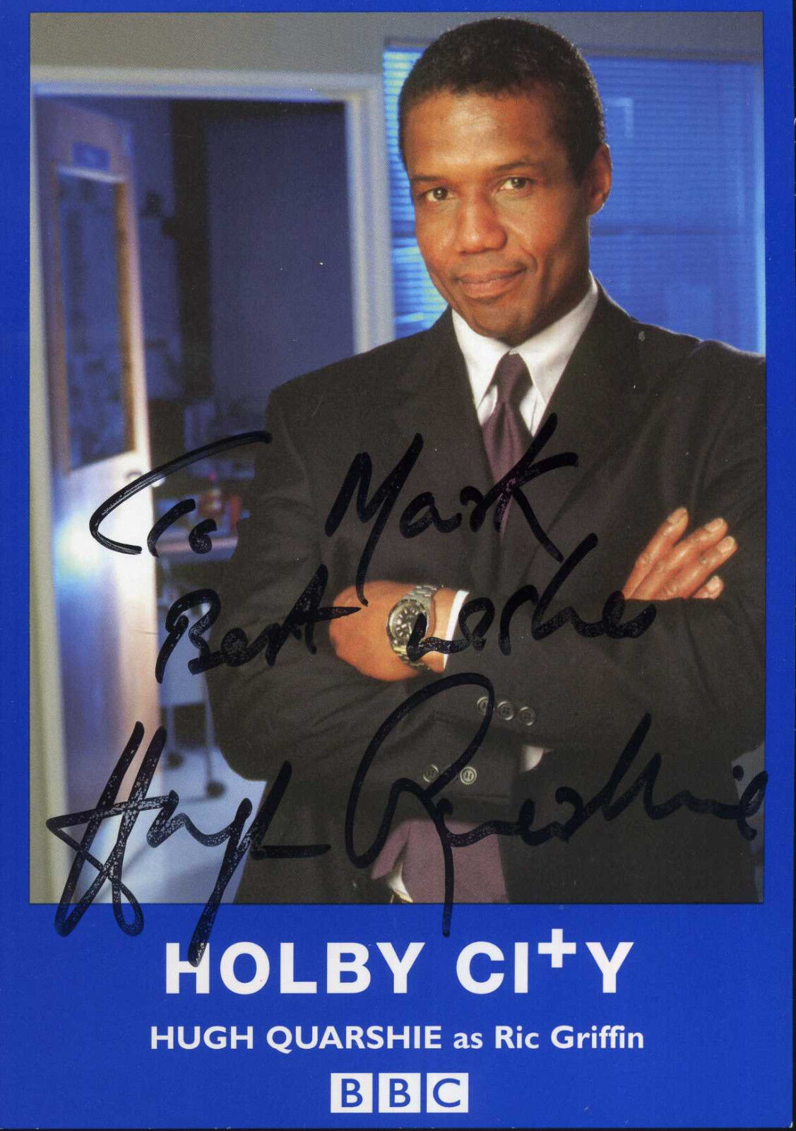 HUGH QUARSHIE Signed Photo Poster paintinggraph - TV & Film Star Actor 'Holby City' - preprint