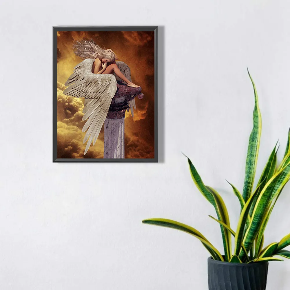 Full Round Diamond Painting 30*40cm - Winged Angel