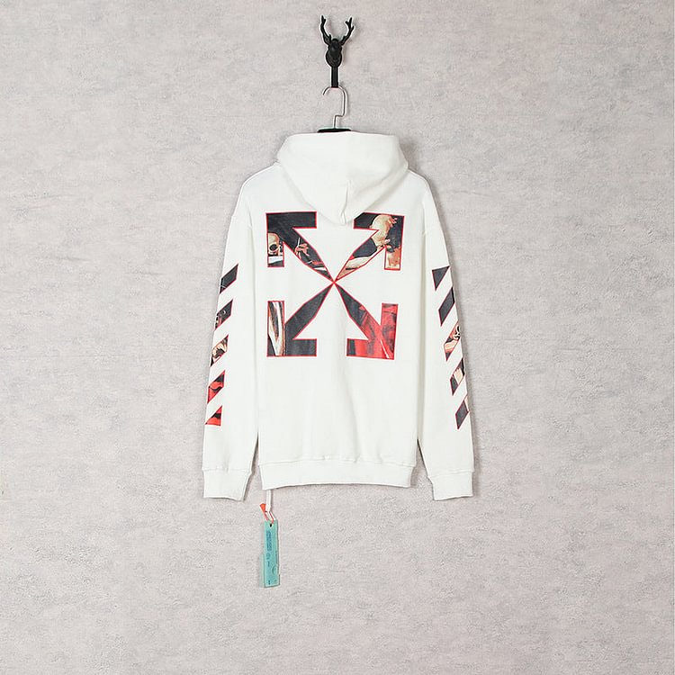 Off White Hoodie Autumn and Winter Caravaggio Oil Painting Pattern Printed Hoodie