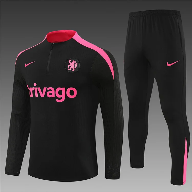 2024-25 Chelsea black half-zip training jersey