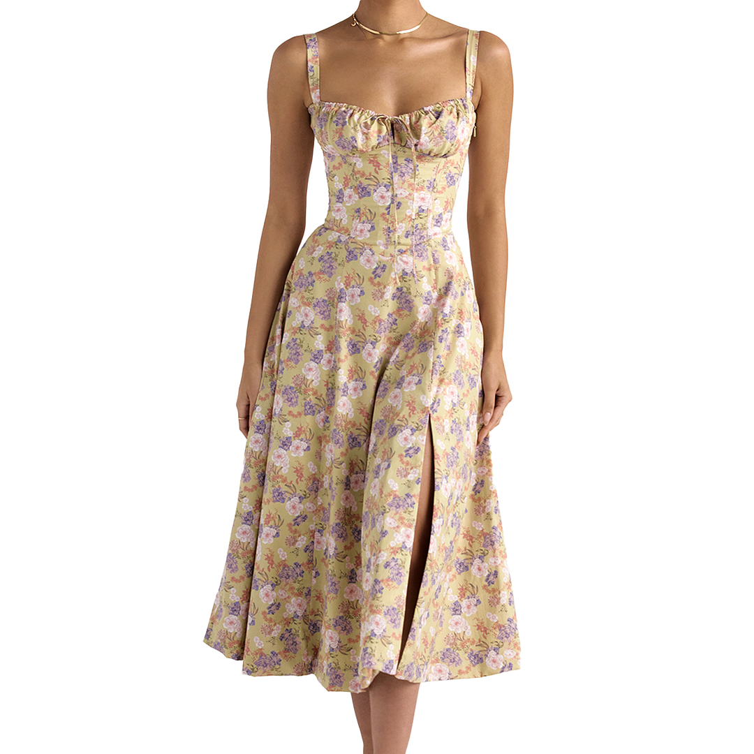Fiora - Midi Bustier Corset Sun Dress