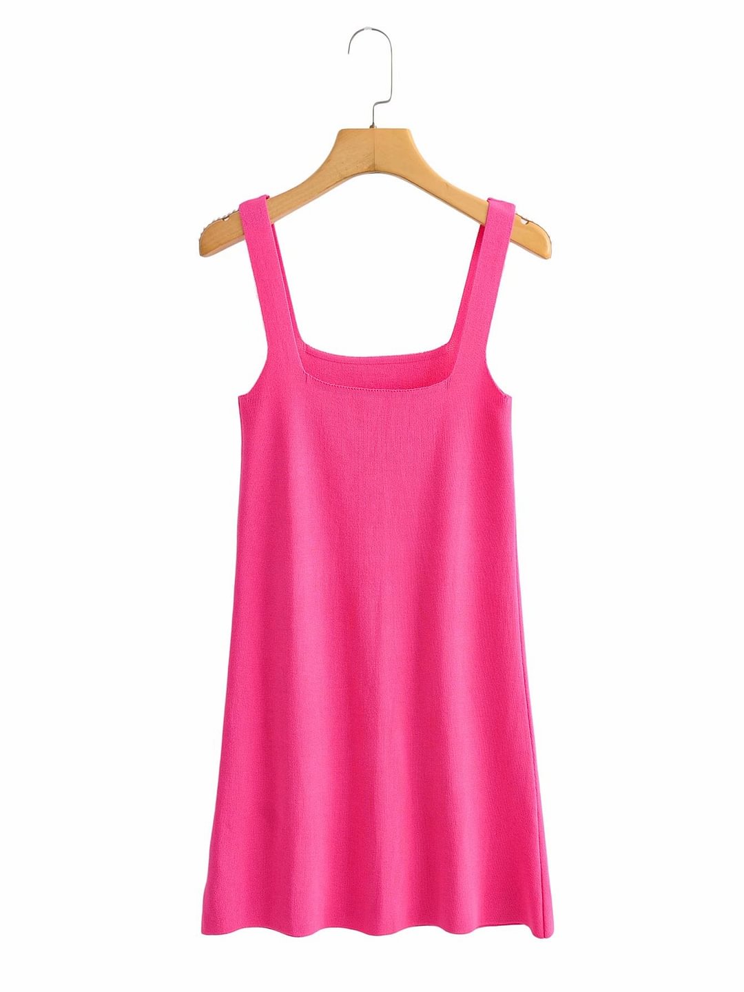 Toppies Summer Camisole Knitted Dress Sexy Rose Mini Dress Woman Vacation Beach Sundress