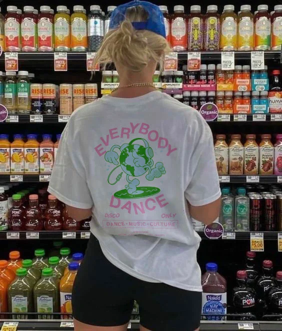 DISCO ONLY 'Everybody Dance' Tee-White