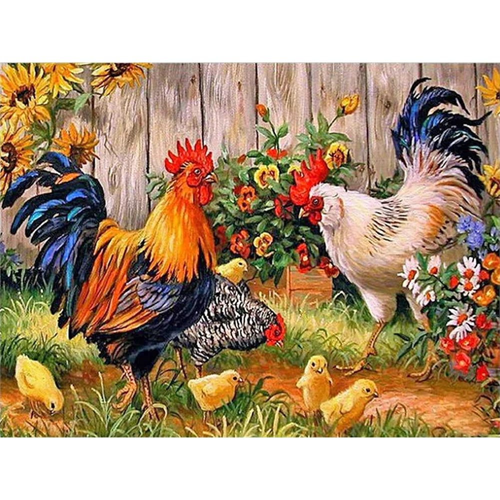 Diamond Painting - Full Round/Square Drill - Rooster(30*40 - 50*60cm)