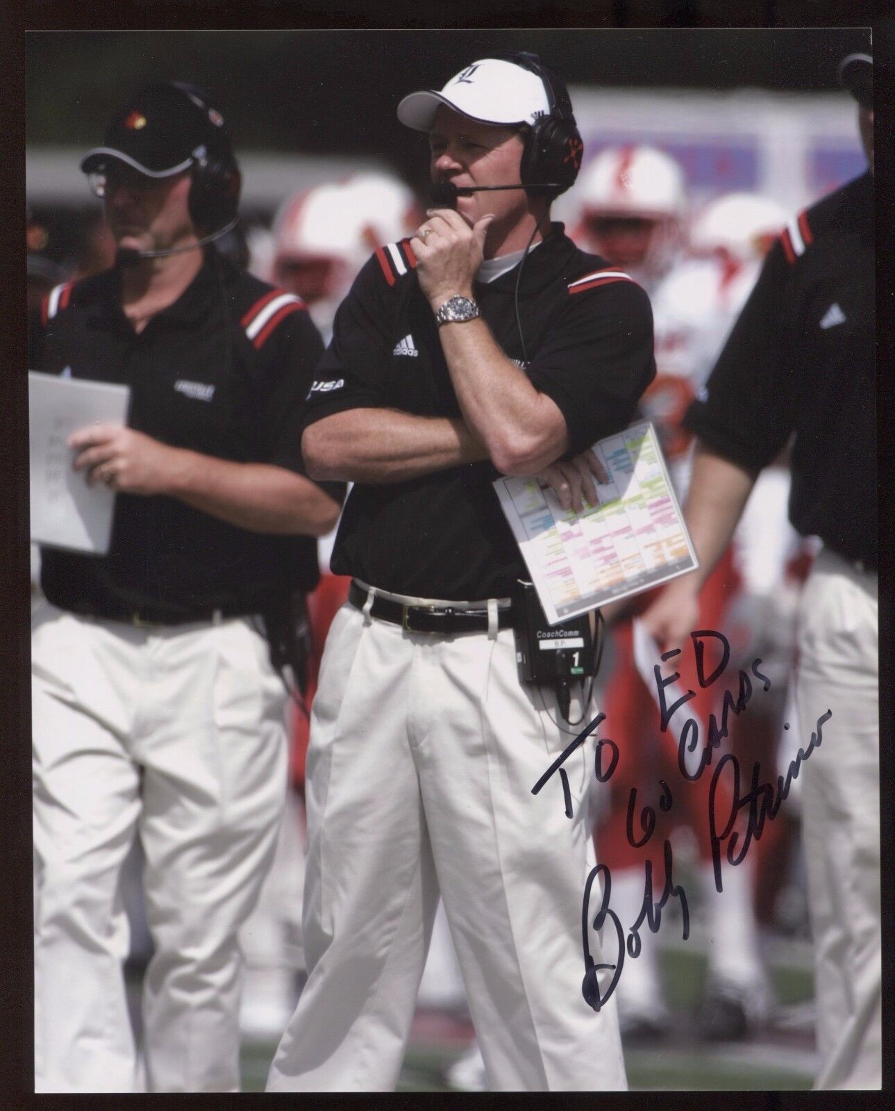 Bobby Petrino Signed 8x10 Photo Poster painting College NCAA Football Coach Autograph Louisville