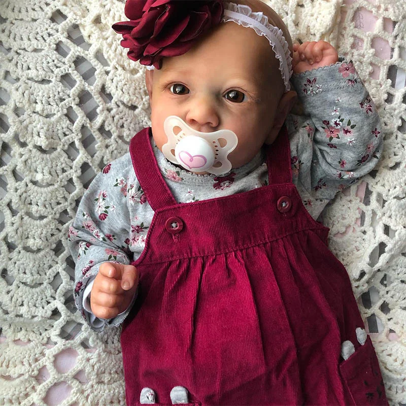 20" Super Realistic Silicone Reborn Baby Girl Dolls Fanny, Newborn Doll