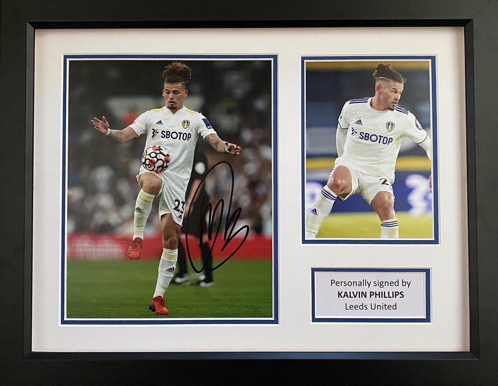 Kalvin Phillips Hand Signed Leeds United Photo Poster painting In 16x12 Frame Display