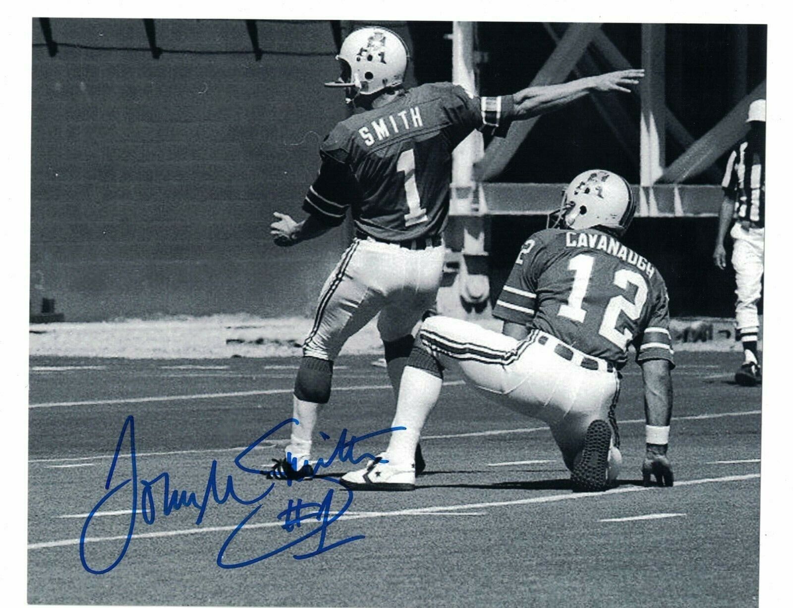 John Smith New England Patriots Signed 8x10 Football Photo Poster painting W/Our COA