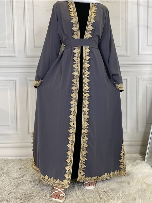 Stylish Embroidered Casual Cardigan Dress | Oxredo Shop Ramadan Sale