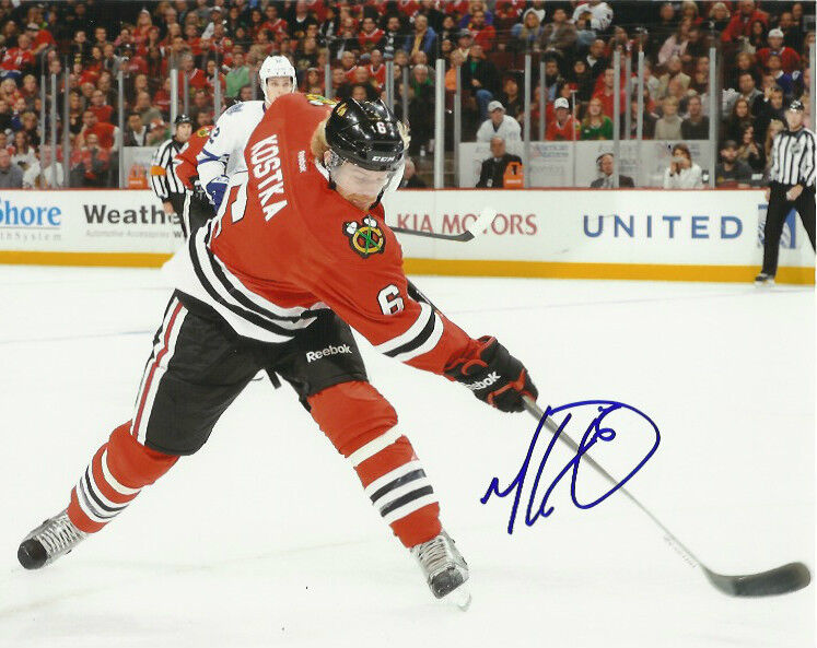 Chicago Blackhawks Michael Kostka Signed Autographed 8x10 Photo Poster painting COA G