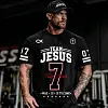 Jesus Team Print Retro T-shirt by Inlyline