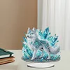 DIY White Wolf Acrylic Diamond Painting Desktop Ornaments
