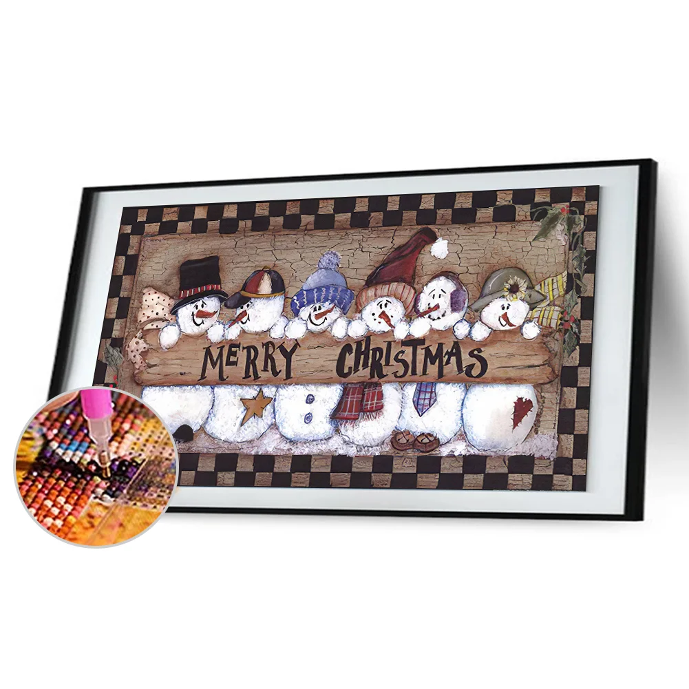 Diamond Painting - Full Round Drill - Snowman(50*25cm)