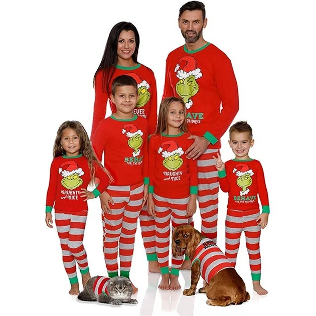 Family Matching The Grinch Pajamas Set