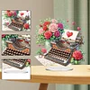 Acrylic Typewriter And Roses - 5D DIY Craft Ornament