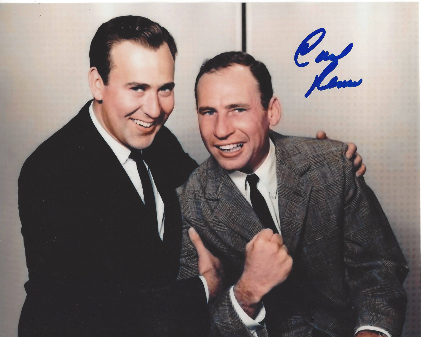 COMEDIAN CARL REINER SIGNED AUTHENTIC MEL BROOKS 8X10 Photo Poster painting w/COA PROOF ACTOR