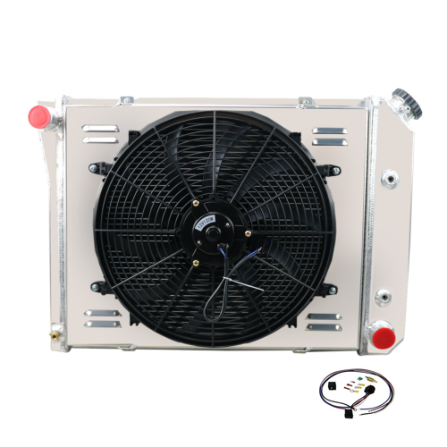 STRENGTHEN COOLING 4 Row Radiator Shroud Fan For 1973 74 Chevy Nova/ Pontiac Ventura / Buick Apollo -120W