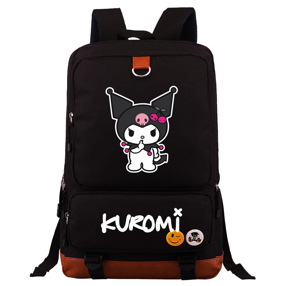 Mayoulove Kuromi Backpack Lightweight Design with Adjustable Straps for School Adventures-Mayoulove
