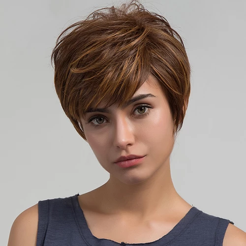 Zaesvini Hair® | (✨NEW)Lace Short Pixie Boycut Brown Wig/Black/Blonde Zaesvini