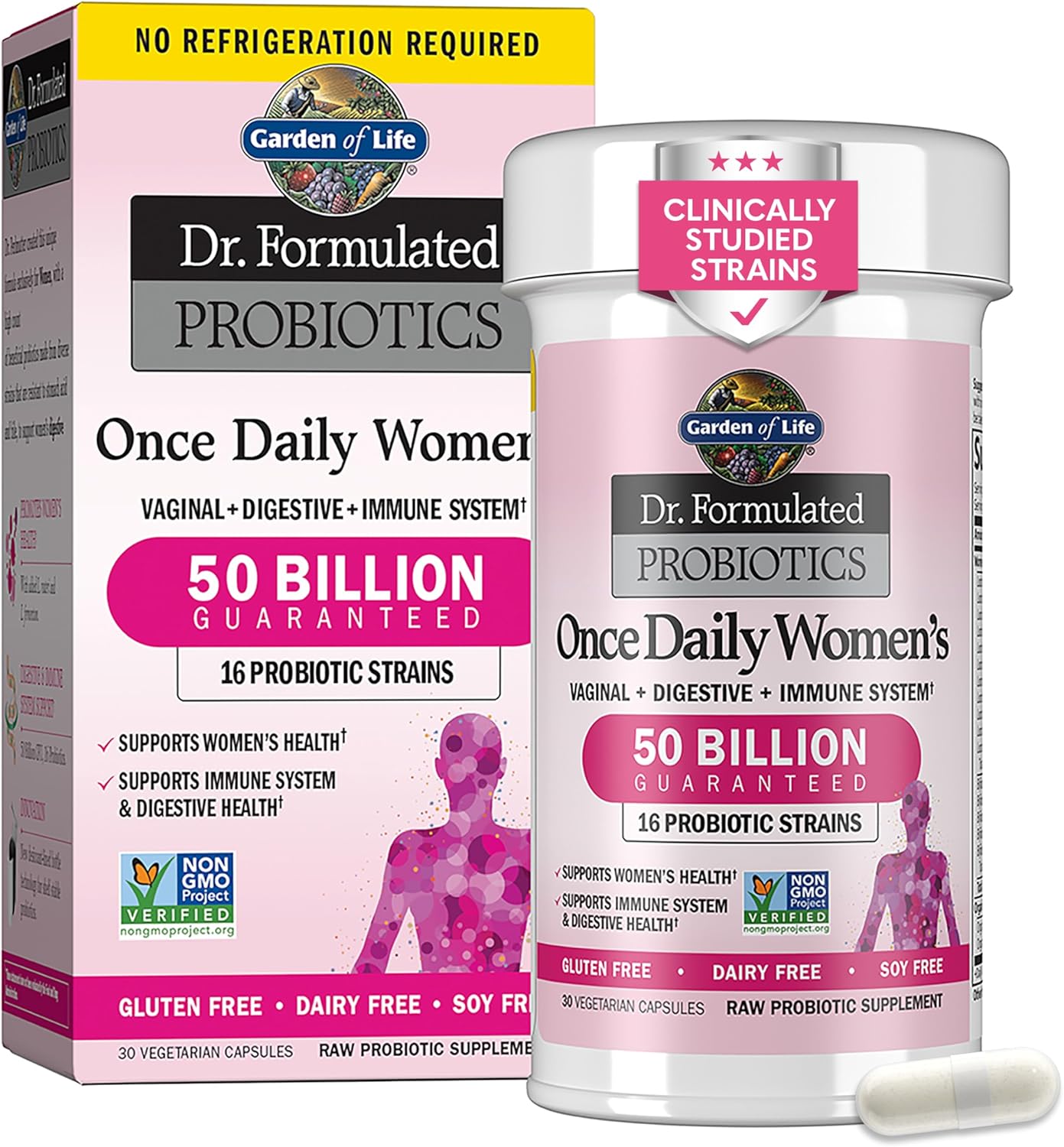 Probiotics for Women – 50 Billion CFU with Prebiotics – Digestive, Vaginal & Immune Support – 30 Capsules