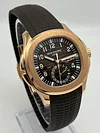 Patek Philippe Aquanaut Travel Time Brown Dial Rose Gold 5164R-001
