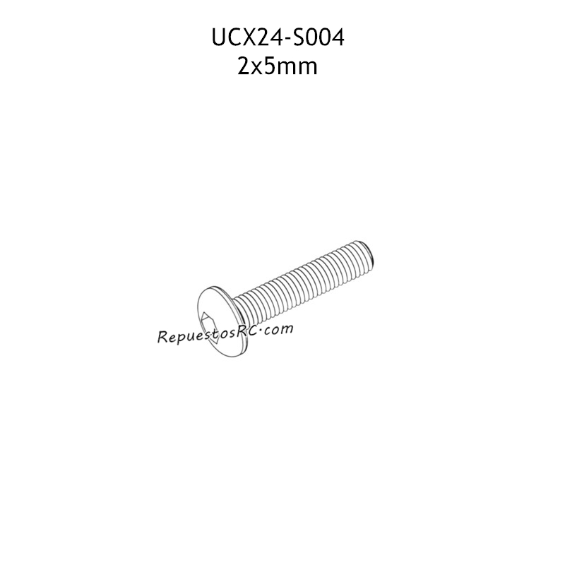 UDIRC UCX2401 Piezas 2x5mm Tornillo Hexagonal de Cabeza Cil&iacute;ndrica Para M&aacute;quinas UCX24-S004