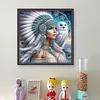 Girl And Owl-11CT Stamped Cross Stitch 45*45cm/17.72*17.72in tapestrymarket