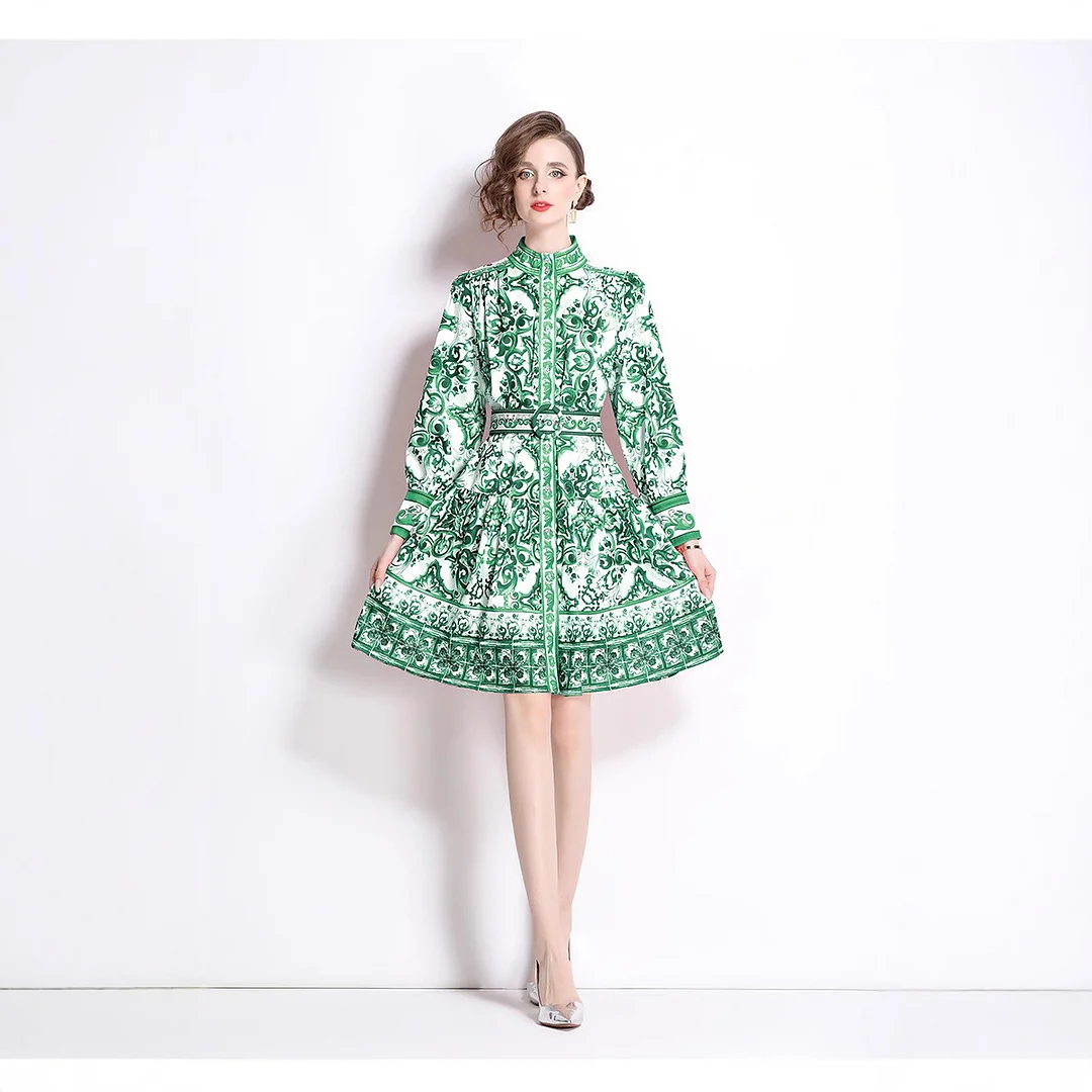 Sdrawing Sdrawing Real-E-Sleeting Fashion Court Style Single Buckle Blue And White Porcelain Fashion Trend