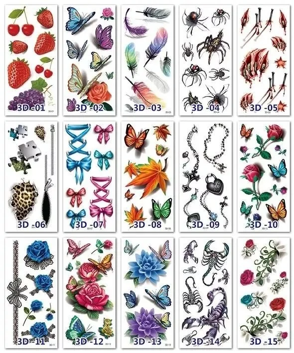 Trendy 3D Tattoo Stickers | 168DEAL