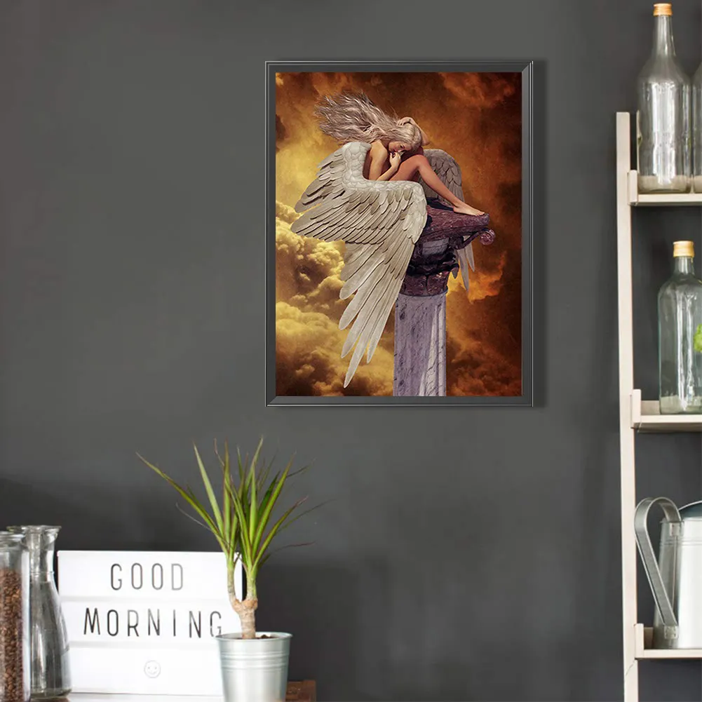 Full Round Diamond Painting 30*40cm - Winged Angel