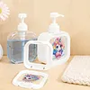 2 pi&egrave;ces de bouteille de pompe Diamond Art, distributeur vide rechargeable avec pompe, distributeur de liquide vaisselle pour savon &agrave; mains, lotion et
