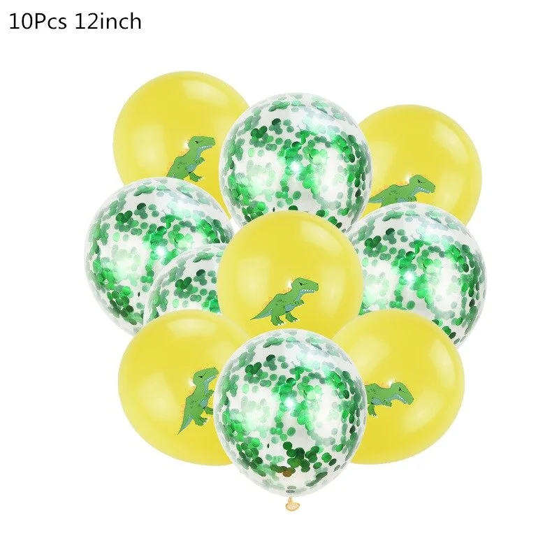 Dinosaur Birthday Party Dinosaur Foil Balloon Confetti Latex Ballons Dino Air Baloon Globos Kids Animal Jungle Party Decoration