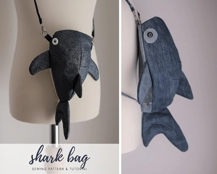 DIY Whale shark bag Template Set - With Instruction manual
