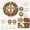 DIY Diamond Painting Xmas Cross Hanging Ornament Pendant Acrylic Double Sided Print Decor Kit