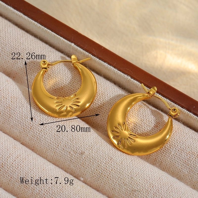 1 Pair Basic Minimalist Irregular Geometric Plating 304 Stainless Steel 18K Gold Plated Earrings