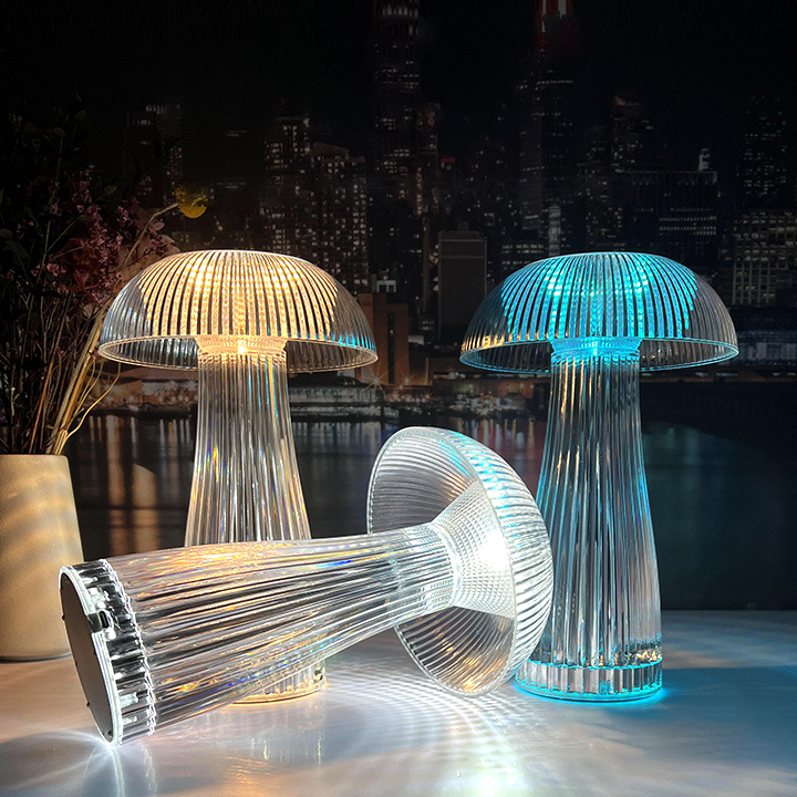 Creative Mushroom Table Lamp - Diamond Crystal Lamp With Colorful Ambient Light - Appledas
