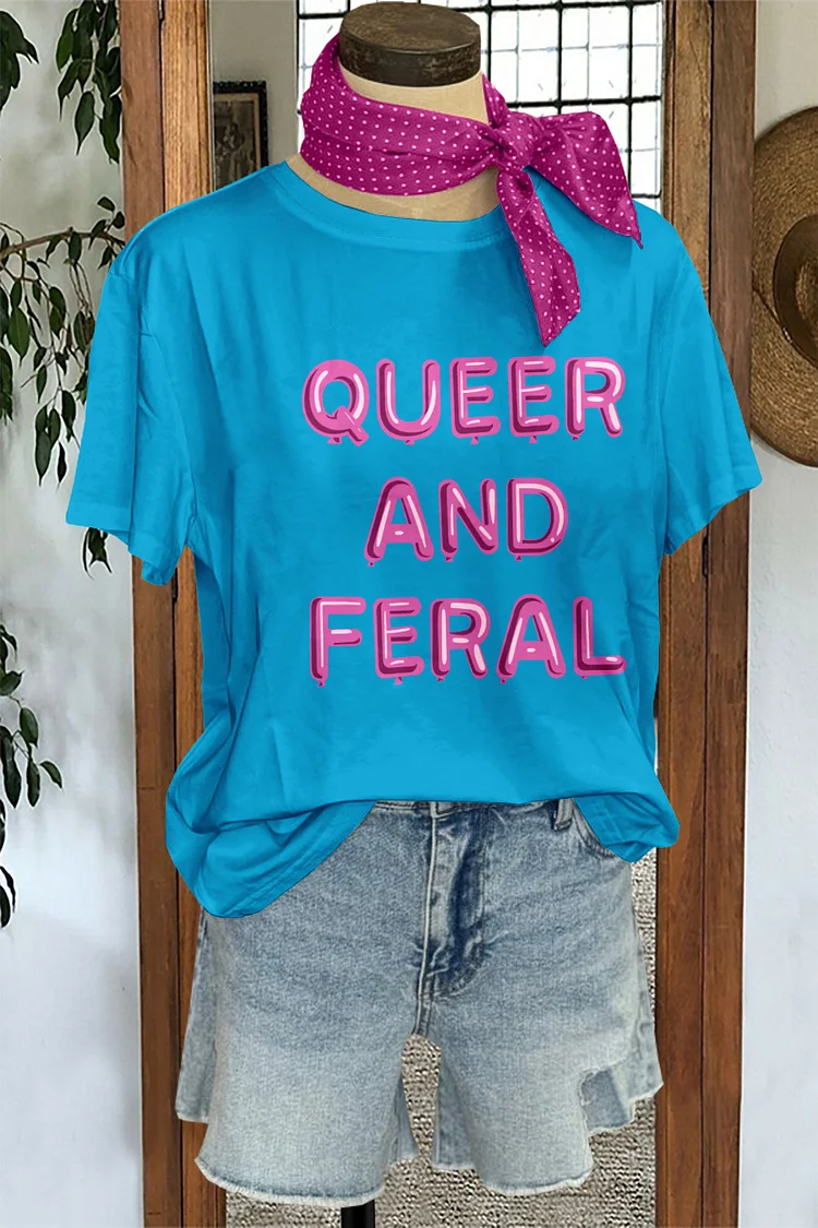 Classic   Queer Feral Print T-Shirt