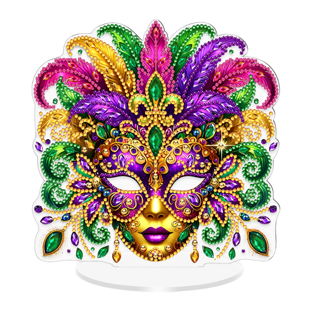 Special Shaped Diamond Painting Desktop Ornaments Kit for Adults DIY (Mask)