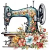 【Limited Stock Sale】Flower Sewing Machine - 11CT Stamped Cross Stitch 50*50cm/19.69*19.69in tapestrymarket