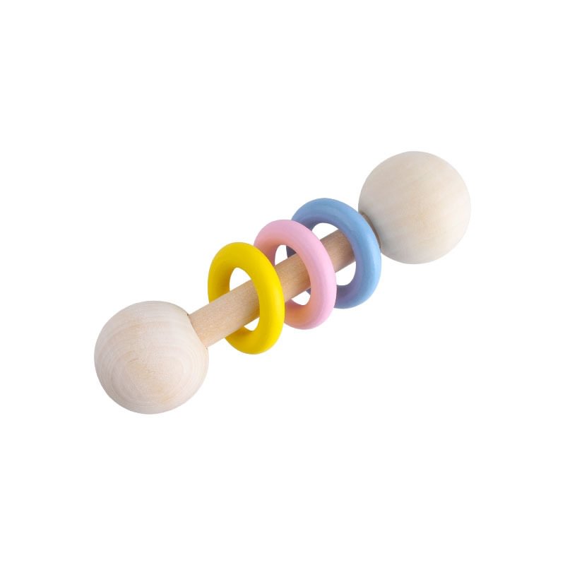 Wooden Rattle Teething Toy New Baby Gift PERSONALIZATION Option