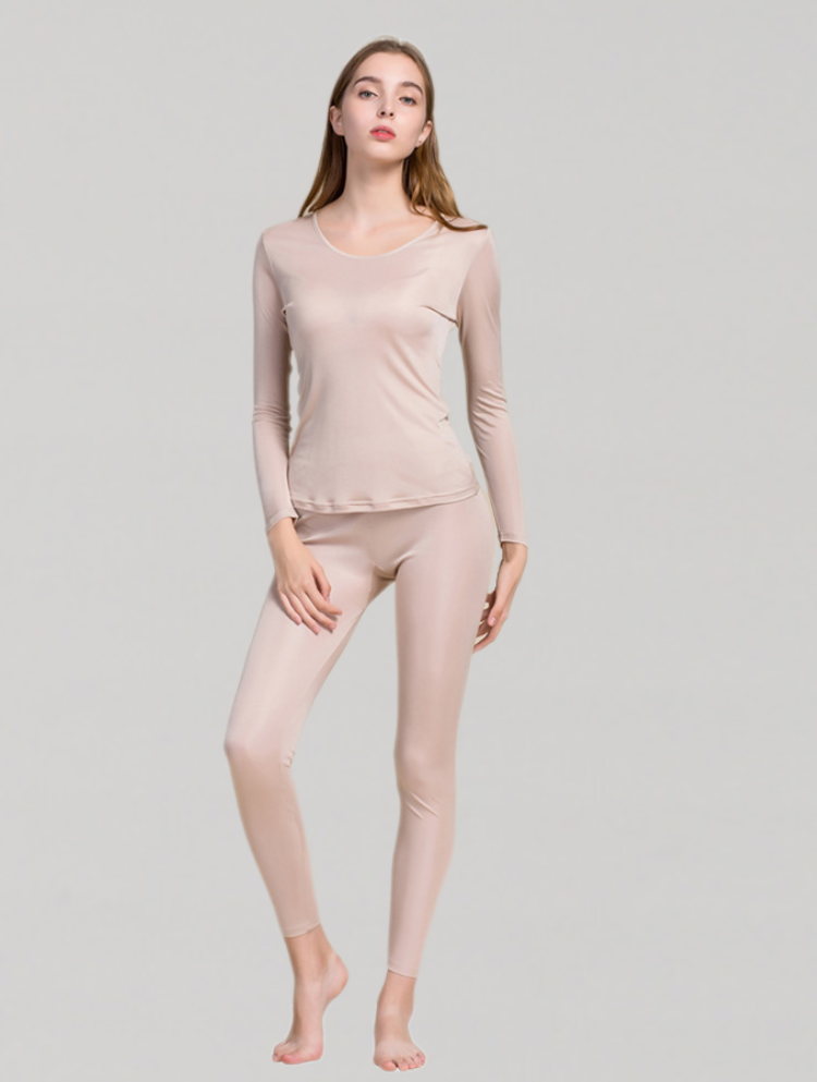 100 Silk Lightweight Thermal Underwear Set For Women REAL SILK LIFE