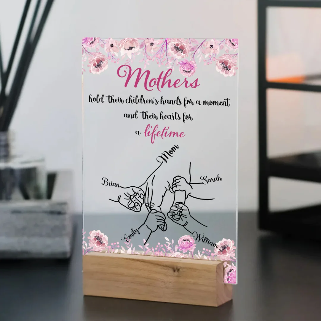 We Love You Mom - Personalized Acrylic Plaque - Best Gift For Mother
