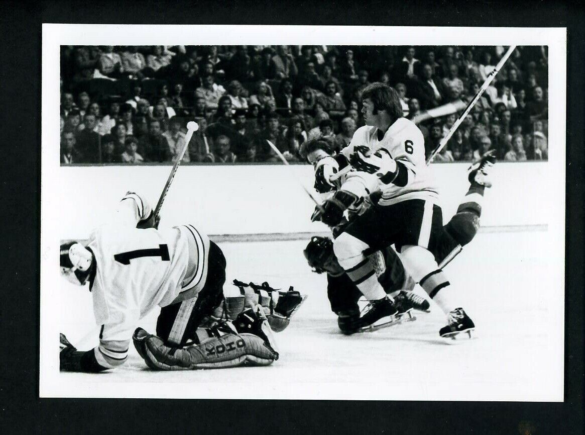 Gilles Gilbert & Darryl Ederstrand circa 1970's Original Photo Poster painting Boston Bruins