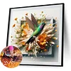 (US Only)Diamond Painting - Full Round Drill - Hummingbird Out of the Frame (Canvas|40*40cm)
