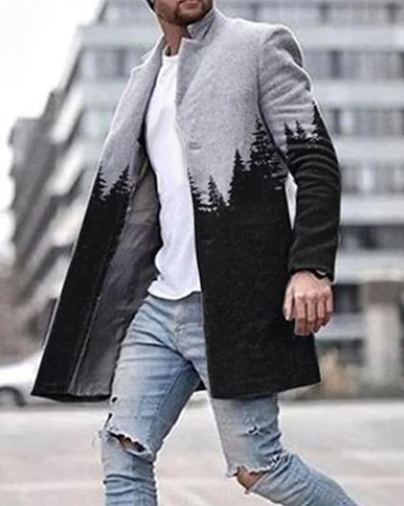 Men's Landscape Painting Printed coats