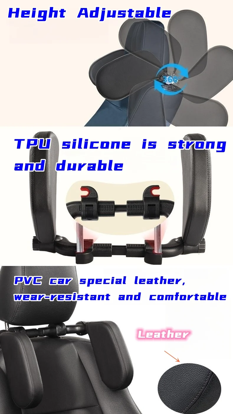 Car front and rear side sleeping pillows