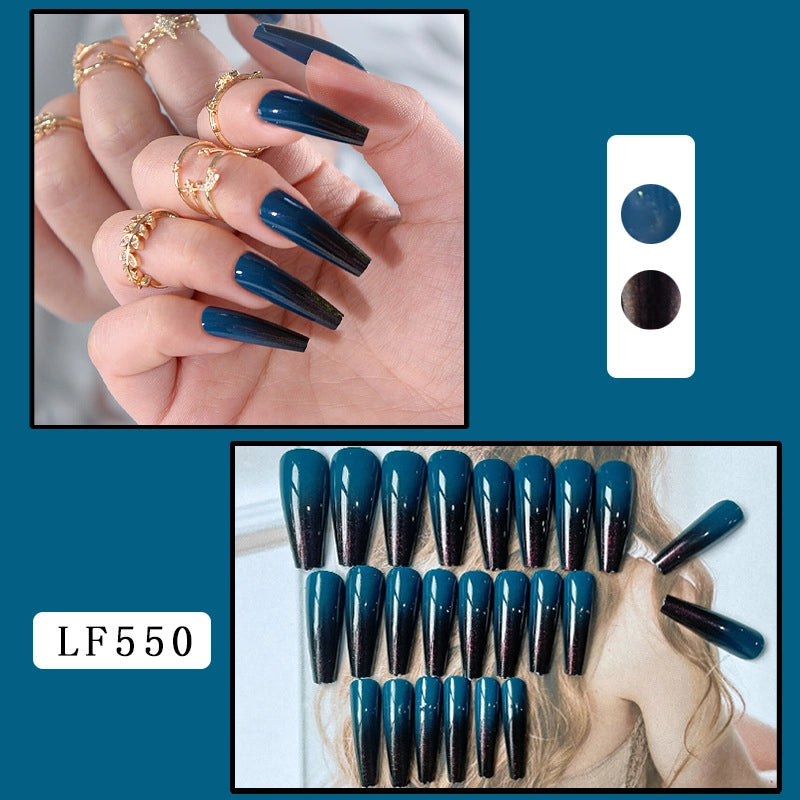 Sweet Minimalist Color Block Plastic Nail Patches 1 Set